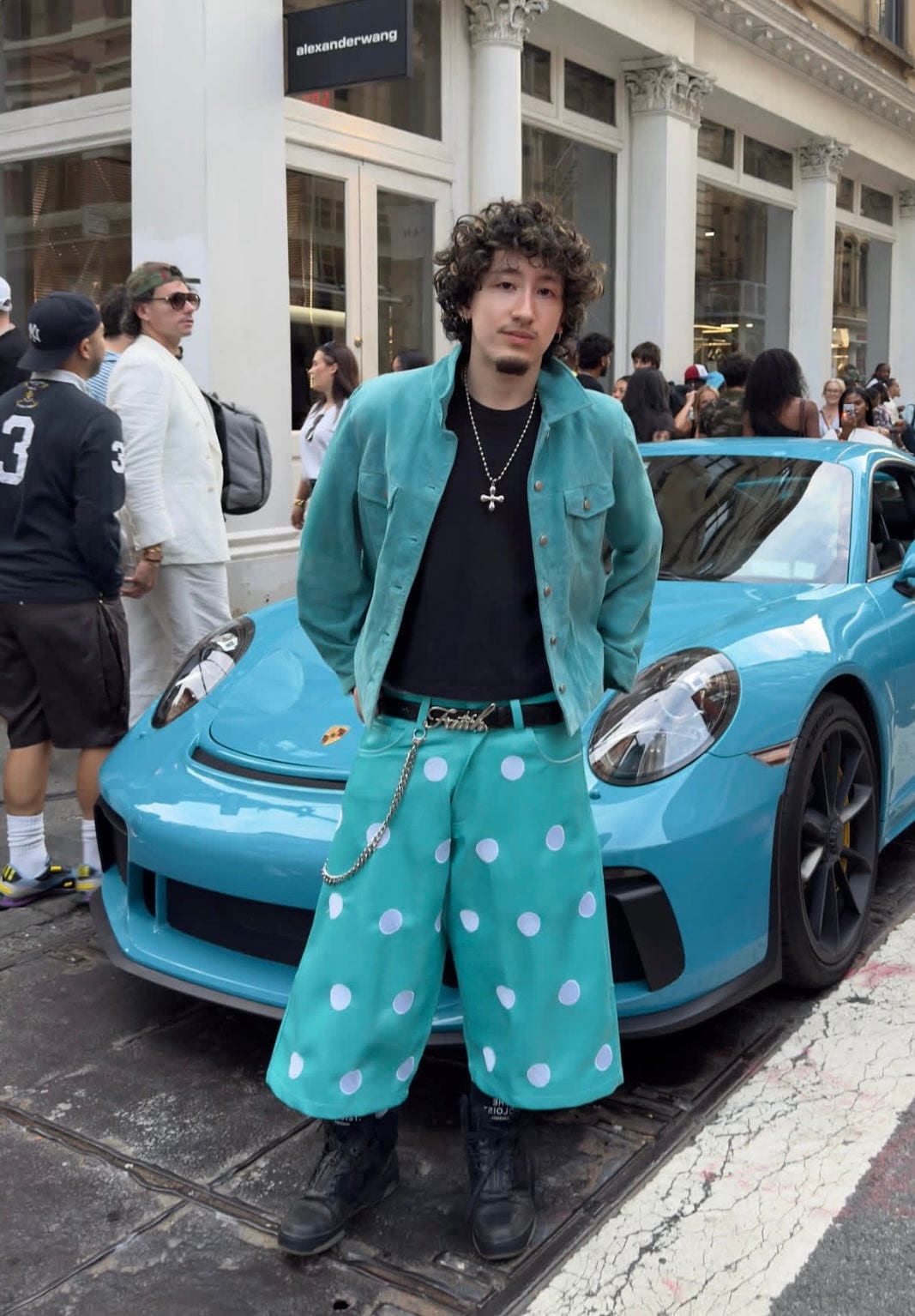 Halo Shorts worn on the street