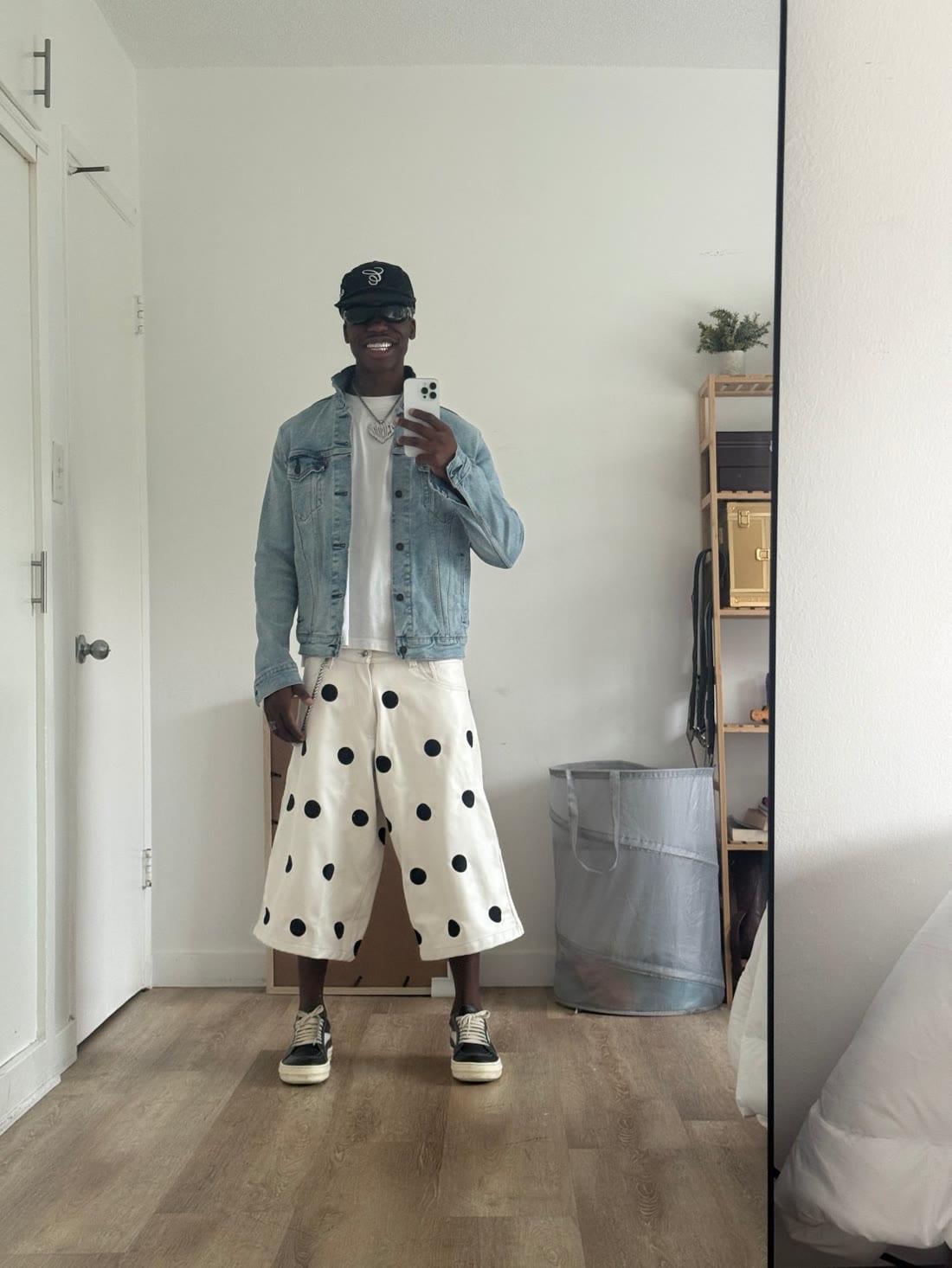 Halo Shorts worn on the street