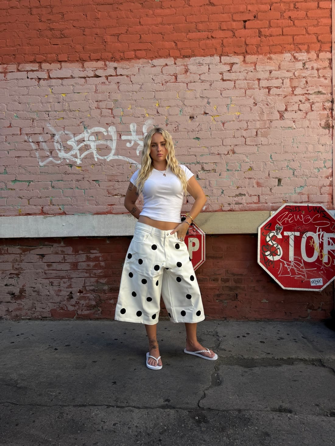 Halo Shorts worn on the street